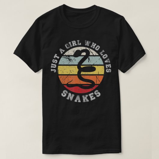 Gewoon een meisje dat van Snake houdt T-shirt (Design voorkant)