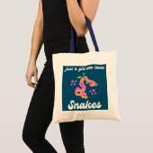 Gewoon een meisje dat van snakes Cute Snake Animal Tote Bag (Voorkant (product))