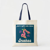 Gewoon een meisje dat van snakes Cute Snake Animal Tote Bag (Voorkant)