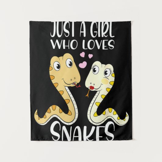 Gewoon een meisje dat van snakes houdt, ik heb een wandkleed (Voorkant)