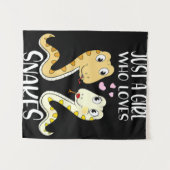 Gewoon een meisje dat van snakes houdt, ik heb een wandkleed (Voorkant (horizontaal))