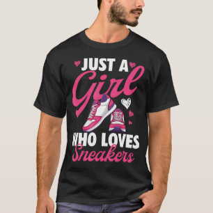 Gewoon een meisje dat van sneakers houdt - Sneaker T-shirt