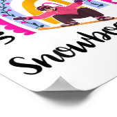 Gewoon een meisje dat van Snowboarding Funny Snowb Poster (Hoek)