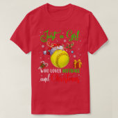 Gewoon een meisje dat van Softball houdt en van Ke T-shirt (Design voorkant)