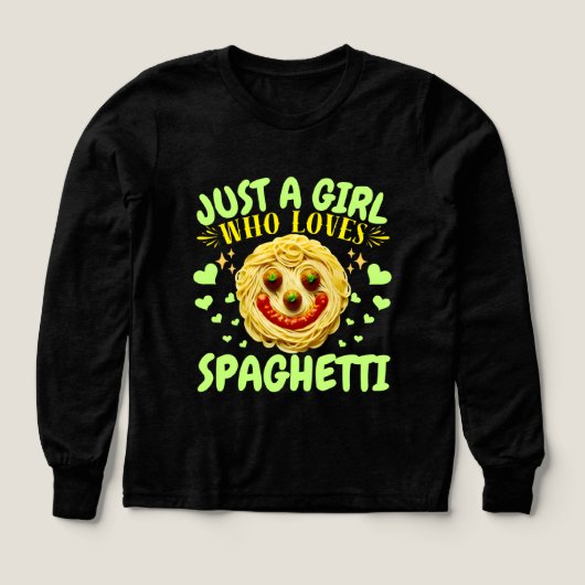 gewoon een meisje dat van spaghetti-ontwerp houdt (Voorkant)