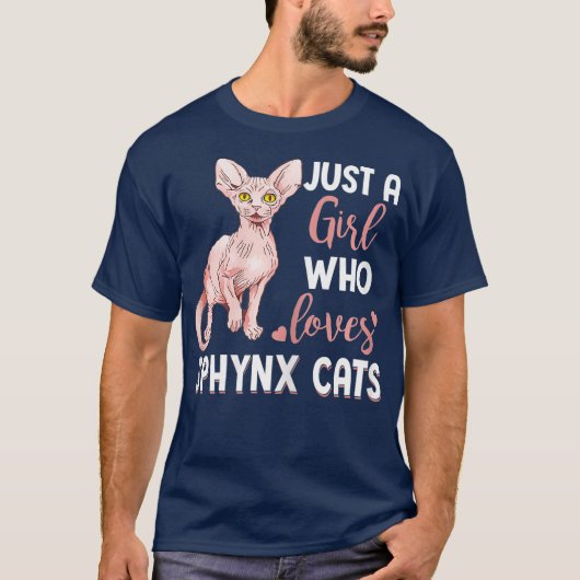 Gewoon een meisje dat van Sphynx houdt... T-shirt (Voorkant)