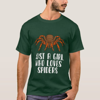 Gewoon een meisje dat van spinnen houdt t-shirt