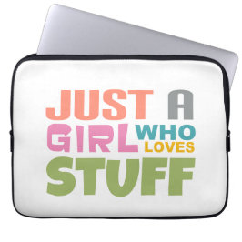 Gewoon een meisje dat van spullen houdt laptop sleeve