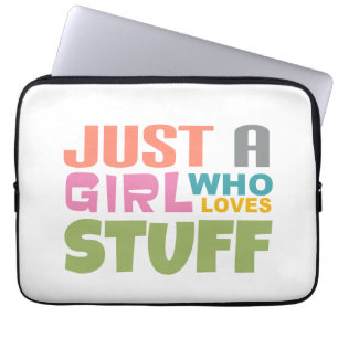 Gewoon een meisje dat van spullen houdt laptop sleeve