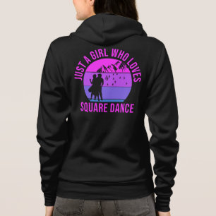 Gewoon een meisje dat van Square Dance cadeau T-sh Hoodie