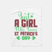 Gewoon een meisje dat van St Patrick S Day houdt Fleece Deken (Voorkant)