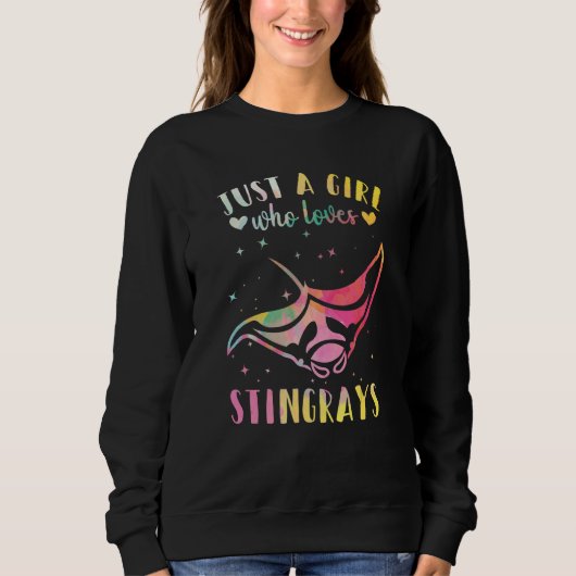Gewoon een meisje dat van Stingrays Waterverf Stin Trui (Voorkant)