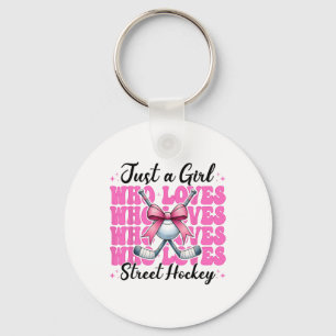 Gewoon een meisje dat van straat hockey houdt Coqu Sleutelhanger