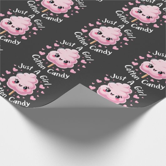 Gewoon een meisje dat van suikerspin houdt cadeaupapier (Hoek)