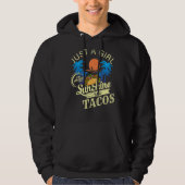 Gewoon een meisje dat van Sunshine en Tacos houdt Hoodie (Voorkant)