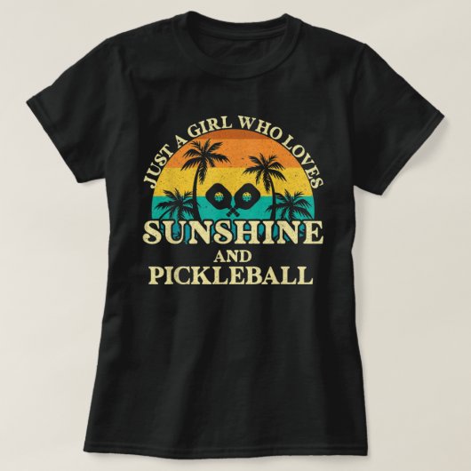 Gewoon een meisje dat van Sunshine houdt en Pickle T-shirt (Design voorkant)