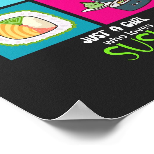 Gewoon een meisje dat van Sushi houdt Poster (Hoek)