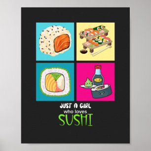 Gewoon een meisje dat van Sushi houdt Poster