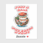 Gewoon een meisje dat van sushi sticker houdt (Vel)