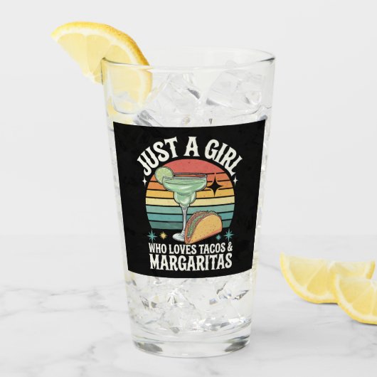 Gewoon een meisje dat van Tacos en Margarita Mexic Glas (Voorkant ijs)