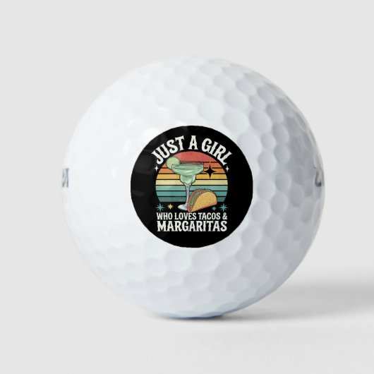 Gewoon een meisje dat van Tacos en Margarita Mexic Golfballen (Voorkant)