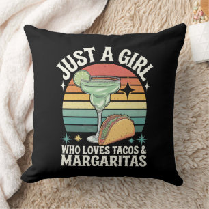Gewoon een meisje dat van Tacos en Margarita Mexic Kussen