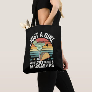 Gewoon een meisje dat van Tacos en Margarita Mexic Tote Bag