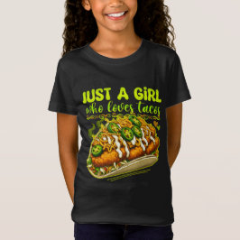 gewoon een meisje dat van tacos houdt t-shirt