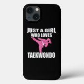Gewoon een meisje dat van Taekwondo houdt, Martial Case-Mate iPhone Case (Achterkant)