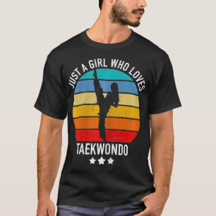 Gewoon een meisje dat van Taekwondo houdt, Martial T-shirt