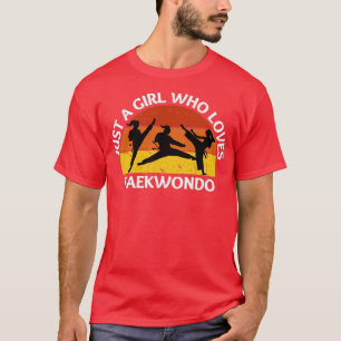Gewoon een meisje dat van taekwondo houdt t-shirt