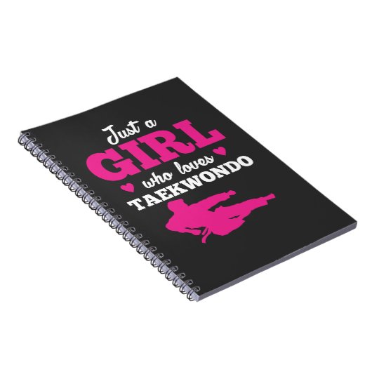Gewoon een meisje dat van Taekwondo Taekwondo Love Notitieboek (Rechterzijde)