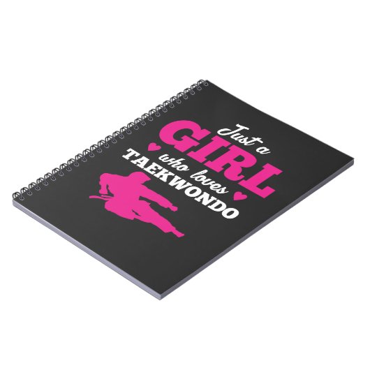 Gewoon een meisje dat van Taekwondo Taekwondo Love Notitieboek (Linkerzijde)