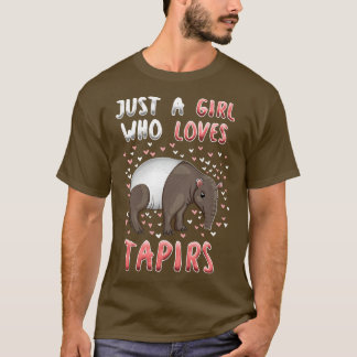 Gewoon een meisje dat van Tapirs houdt T-shirt