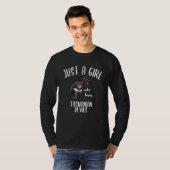Gewoon een meisje dat van Tasmaanse duivels houdt T-shirt (Voorkant volledig)