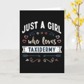 Gewoon een meisje dat van Taxidermy Funny Gifts ho Kaart (Gele Bloem)