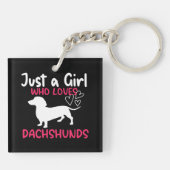 GEWOON EEN MEISJE DAT VAN TECKELS HOUDT SLEUTELHANGER (Achterkant)