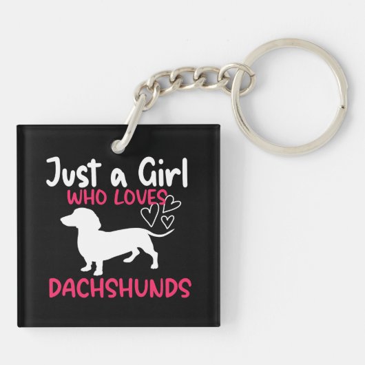 GEWOON EEN MEISJE DAT VAN TECKELS HOUDT SLEUTELHANGER (Achterkant)