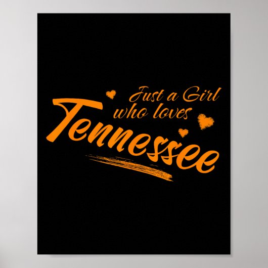 Gewoon een meisje dat van Tennessee houdt, Dames C Poster (Voorkant)