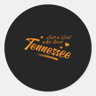 Gewoon een meisje dat van Tennessee houdt, Dames C Ronde Sticker