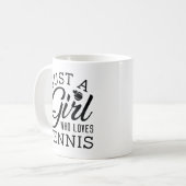 Gewoon een meisje dat van Tennis houdt Koffiemok (Voorkant links)