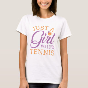 Gewoon een meisje dat van Tennis houdt T-shirt