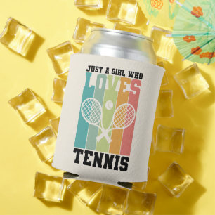 Gewoon een meisje dat van Tennis houdt Tennis Pl Blikjeskoeler