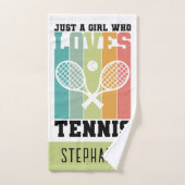 Gewoon een meisje dat van Tennis houdt | Tennis Pl Handdoek (Handdoek)