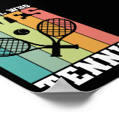 Gewoon een meisje dat van Tennis houdt | Tennis Pl Poster (Hoek)