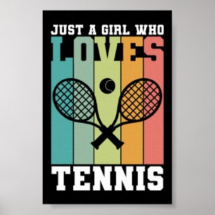 Gewoon een meisje dat van Tennis houdt   Tennis Pl Poster
