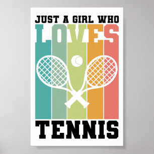 Gewoon een meisje dat van Tennis houdt Tennis Pl Poster