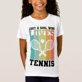 Gewoon een meisje dat van Tennis houdt | Tennis Pl T-shirt