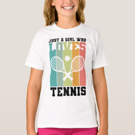 Gewoon een meisje dat van Tennis houdt | Tennis Pl T-shirt