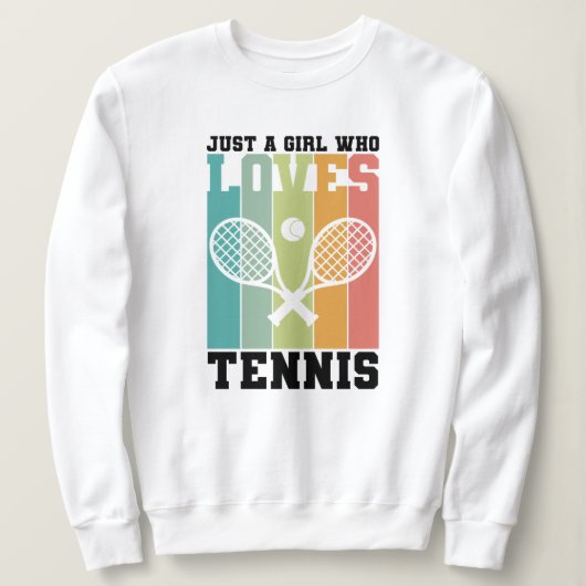 Gewoon een meisje dat van Tennis houdt | Tennis Pl Trui (Design voorkant)